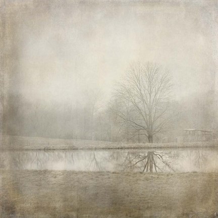 Framed Country Pond Print