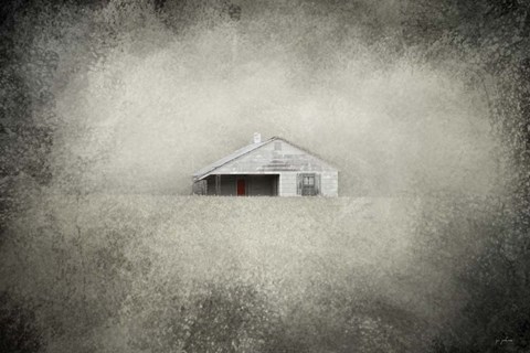 Framed Red Door Farmhouse Print