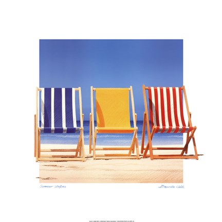 Framed Summer Stripes Print