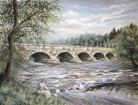 Framed Summertime Pakenham Bridge Print