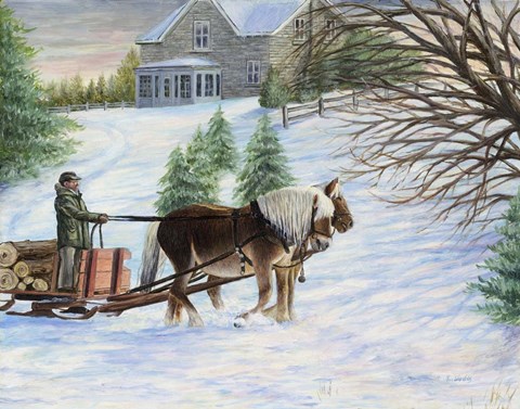 Framed At Home on the Farm Print