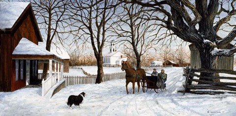 Framed Heading Home Print