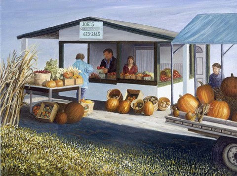 Framed Joe's Vegetable Stand Print