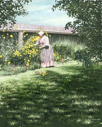 Framed Yellow Flowers Print