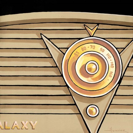 Framed Galaxy Radio - Tan Print