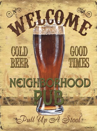 Framed Neighborhood Pub Print