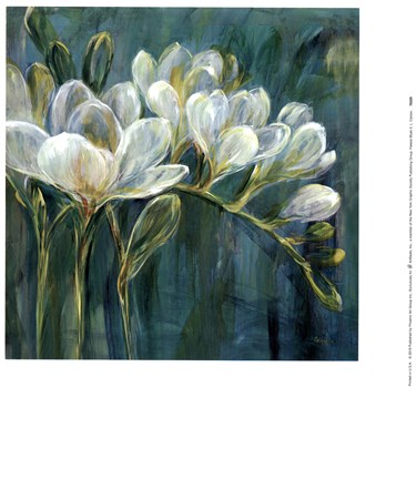 Framed Freesia Blues II Print