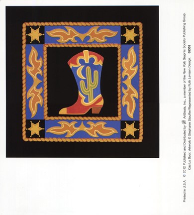 Framed Cactus Boot Print