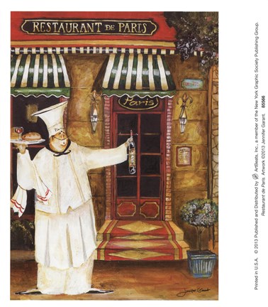 Framed Restaurant De Paris Print