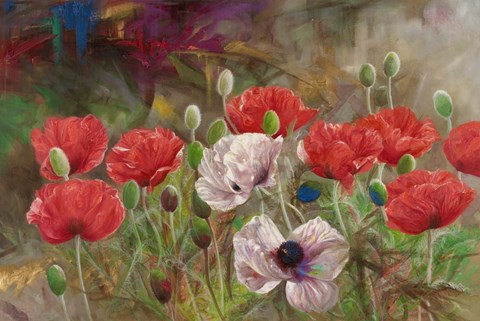 Framed Poppies III Print