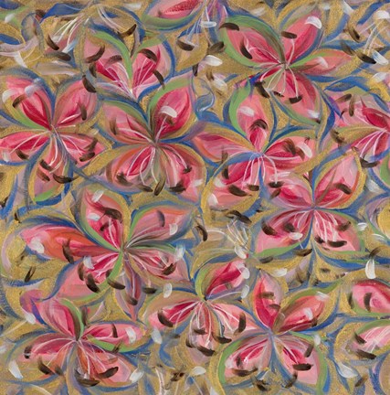 Framed Gold Lily Play Print