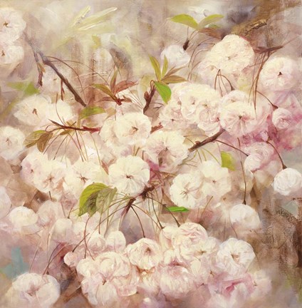 Framed Rose Bush III Print