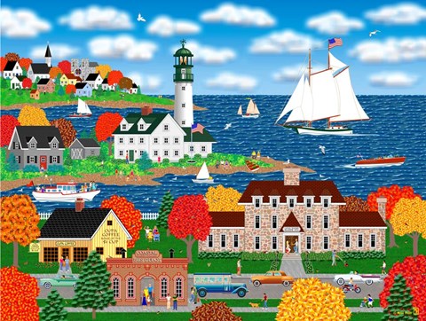 Framed Coastal Autumn Print