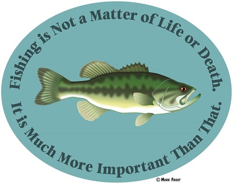 Framed Fishing Life Or Death Print