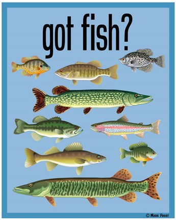 Framed Got Fish Print