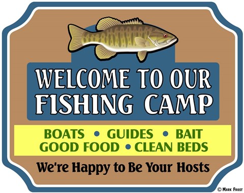 Framed Our Lake Fish Camp Print