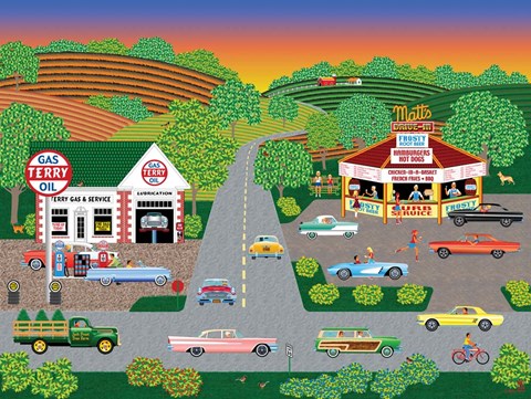 Framed Edge Of Town Print