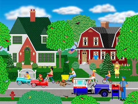 Framed Race To The Corner Print