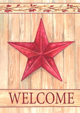 Framed Barn Star Welcome Print
