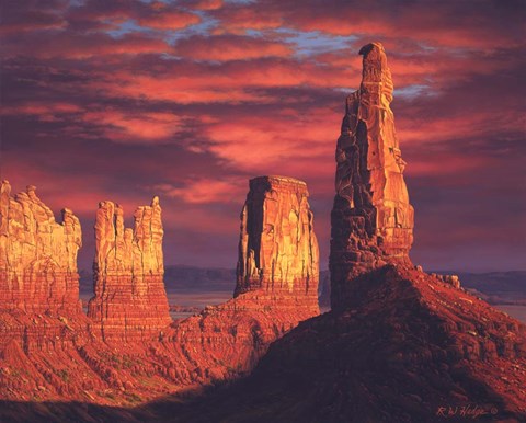 Framed Fiery Castles Print