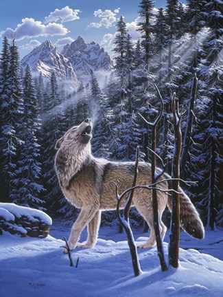 Framed In The Still Of The Tetons Print