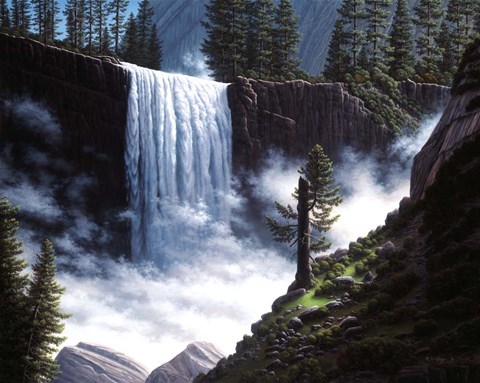 Framed Vernal Falls Print