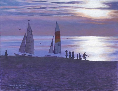 Framed Weco Beach Print