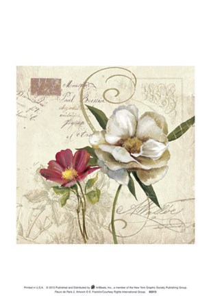 Framed Fleurs De Paris 2 Print