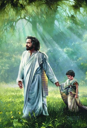 Framed He Leadeth Me Print