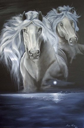 Framed Enchanted Moonlight Dreams Print