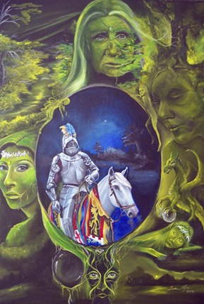 Framed King Arthur Travels Print