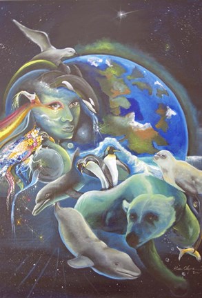 Framed Melting Earth Print