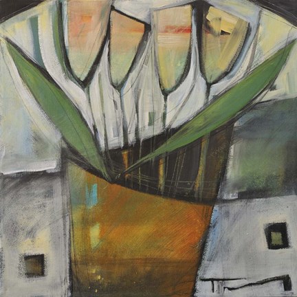 Framed Tulips In Terracotta Print