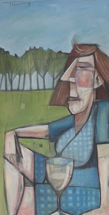 Framed Eleanor Rigby Avec Chardonnay Print