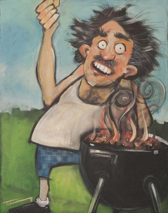 Framed Madman With Grill Print