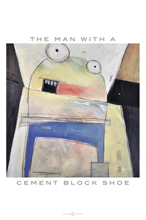 Framed Man With Cement Block Shoe Poster Print