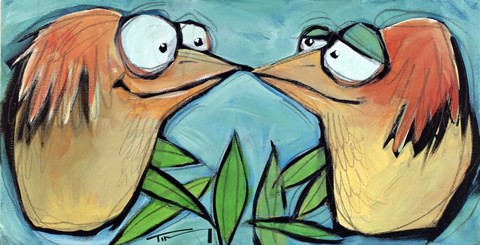 Framed Beak To Beak 2 Print