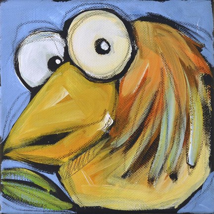 Framed Gold Bird 2 Print