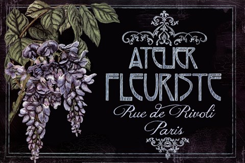 Framed Chalk Marches Fleurs III Print