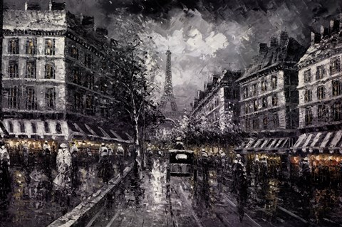 Framed Eiffel View II Print