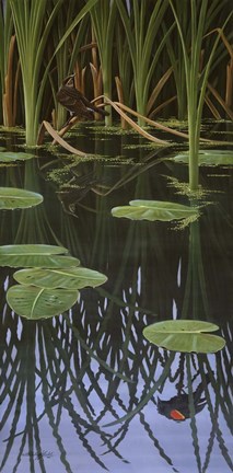 Framed Reflections Of Courtship Print