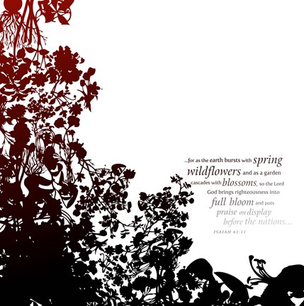 Framed Isaiah 61v11 Print