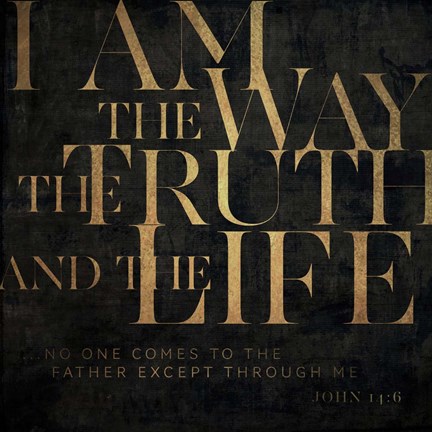 Framed John 14v6 II Print