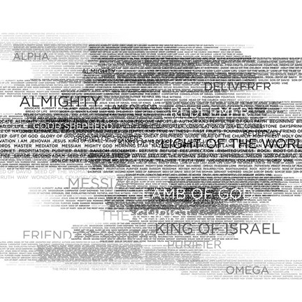 Framed Names Of God Print