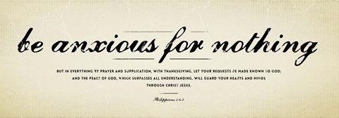 Framed Philippians 4v6-7 Print