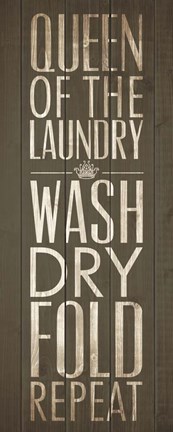 Framed Queen Of The Laundry II Print