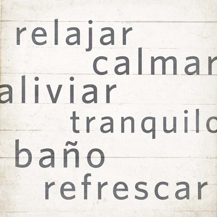 Framed Spa Retreat I Espanol Print