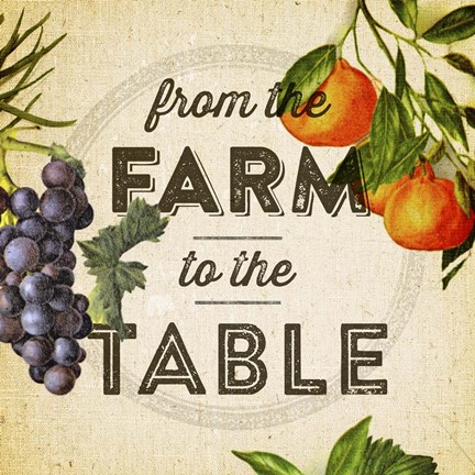 Framed Farm To Table I Print