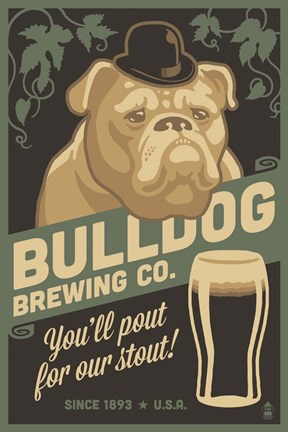Framed Bulldog Brewing Co. Print