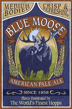 Framed Blue Moose Pale Ale Print